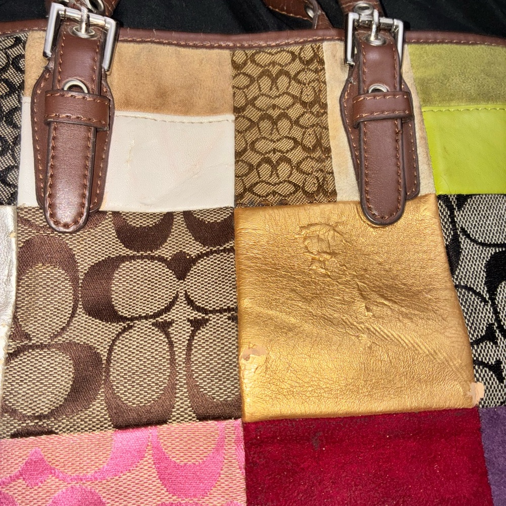 Coach Multicolor Patchwork Shoulder Bag - Picture 3 of 16